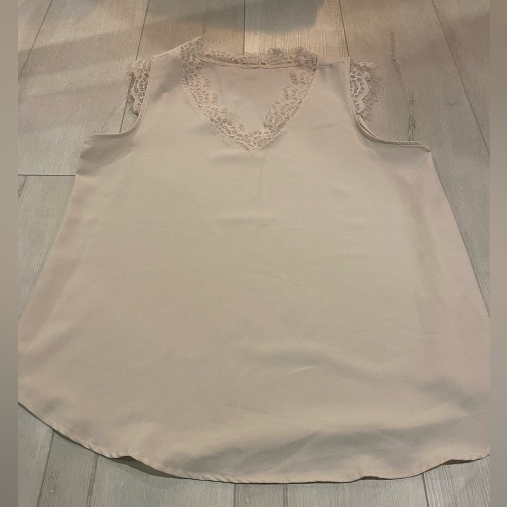 Cream Lace Trim Cami